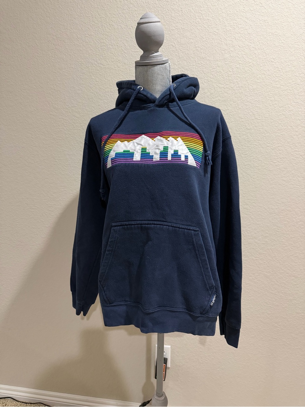 Denver Nuggets Hoodie with Rainbow Mountain Graphic
